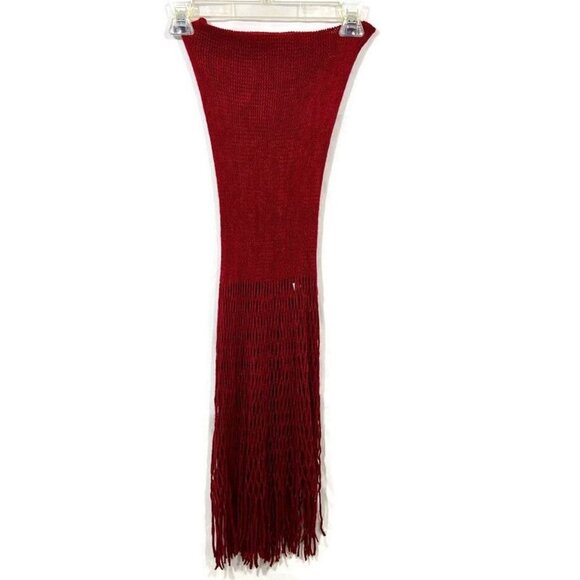 SCARF NO BRAND NAME BURNGANDY - Picture 1 of 3
